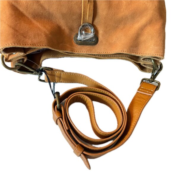 SALE ~ Harbour 2nd Crossbody Suede Bucket Bag in Cognac Adjust Strap NWT - Picture 10 of 12